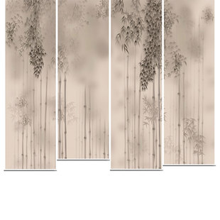 新中式 饰门帘竹子 禅意卷帘窗帘客厅茶室玄关屏风帘隔断帘子挂式 装