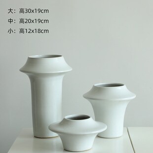 手工陶艺粗陶花器干花插花摆件禅意茶室花瓶R陶瓷花盆陶泥陶罐