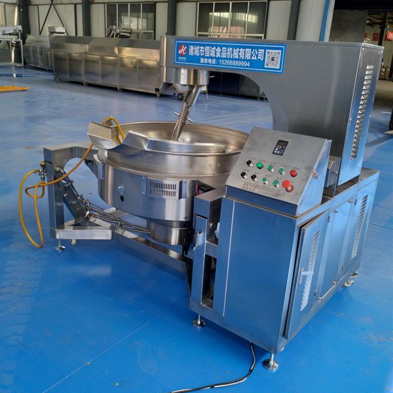 日本进口全自动辣椒酱炒料机火锅底料魔芋面粉奶豆腐熬制机器夹层