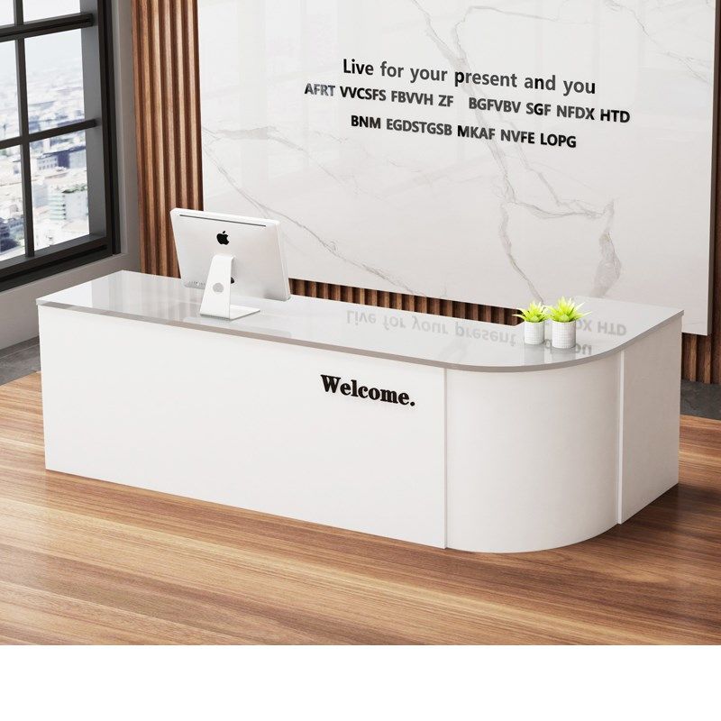 吧台收银台前台接待台店铺圆弧转角吧台柜台桌奶茶店便利店服务台,商业/办公家具,收银台,淘宝优惠券,粉丝福利购,淘宝优惠卷