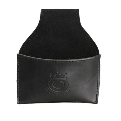1PCS P Billiards Leather Chalk Holder Black Faux Pouch with