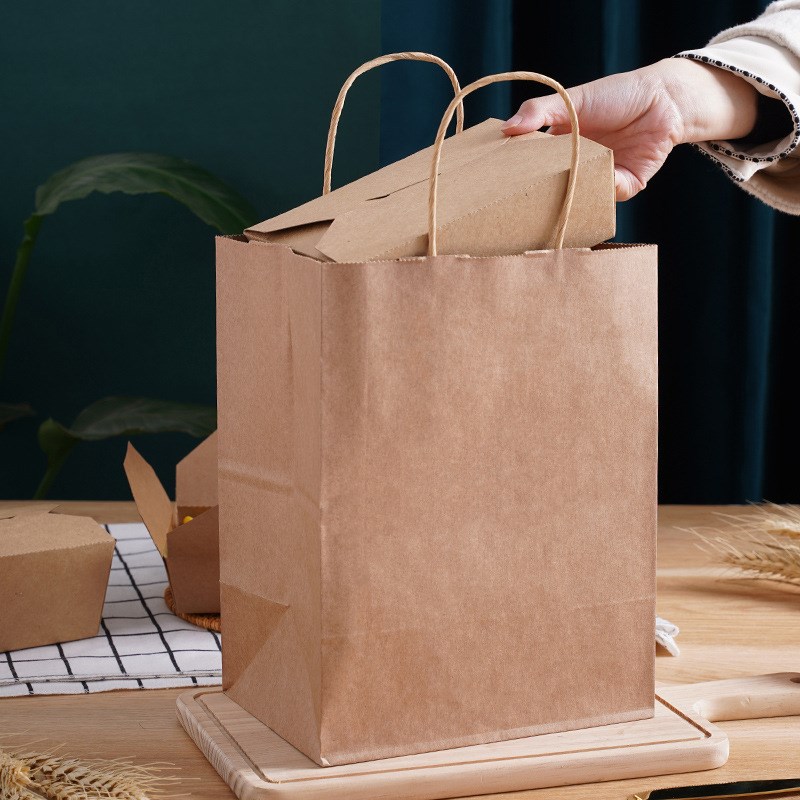 一次性牛皮纸餐盒轻食沙拉炸鸡烤肉E便当防油快餐纸盒打包外卖盒