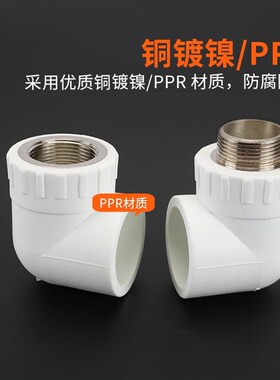 PPR外丝内丝直接5m0/63转4分6分1寸变径水管内外丝牙热熔直通接头