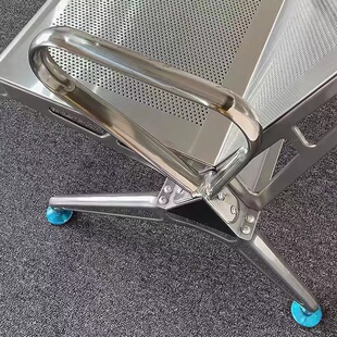 机场椅脚垫候诊椅固o定脚杯配件不锈钢调节支撑脚增高升降调节脚