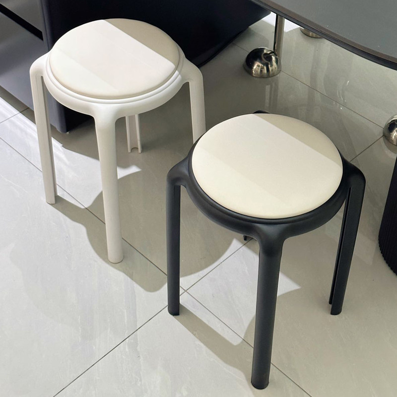 塑料凳子家用加厚可叠放软包圆板凳简约餐厅备用餐桌凳胶凳高椅子,住宅家具,其它凳子,淘宝优惠券,粉丝福利购,淘宝优惠卷