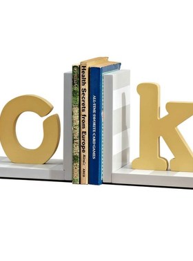 创意字母OK书挡摆件书靠家居装饰品书架书房书立儿童卧室桌面摆设