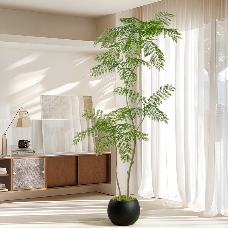 仿真绿植摆件装饰蓝花楹高端轻奢室内客厅花仿生假植物大型落地树