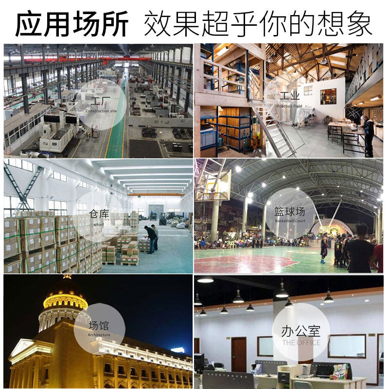 超亮led工矿灯大功率100wu150w200瓦工厂灯车间厂房照明灯仓库灯