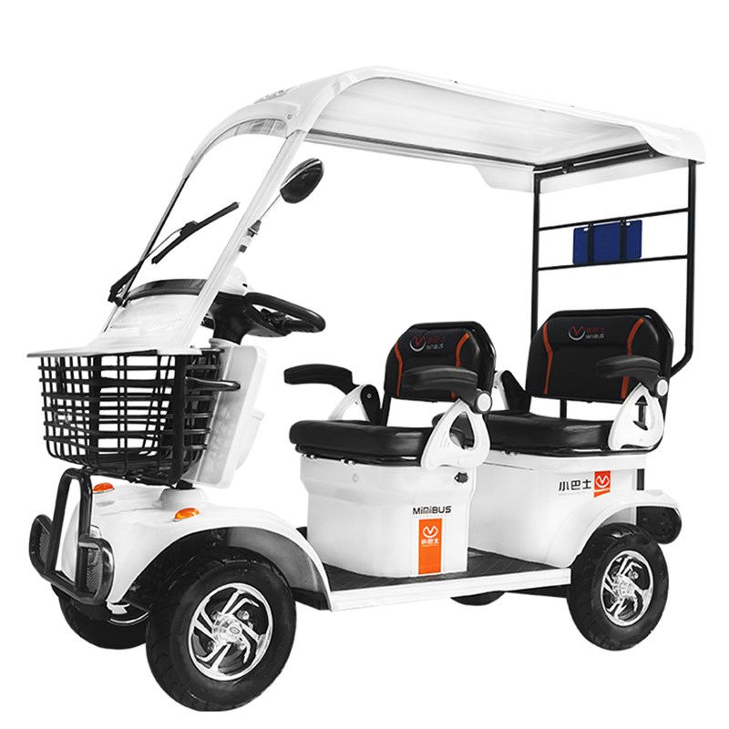 小巴士电动四轮车老人老年代步车接送孩子新款家用电瓶车景区观光