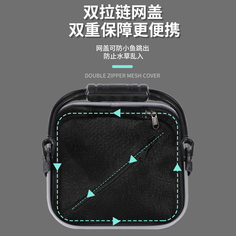 工厂销可折叠打水l桶户外带盖子钓鱼大号鱼箱多功能水桶装鱼野钓