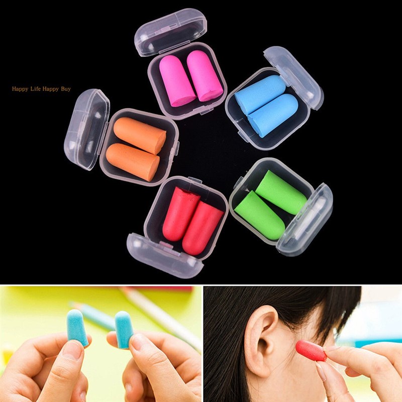 极速Soft Foam Ear Plugs Travel Sleep Noise Prevention Earplu