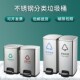 办公室客厅垃圾桶大容量轻奢带脚踏式 分类家用卧室不锈钢厨房现货