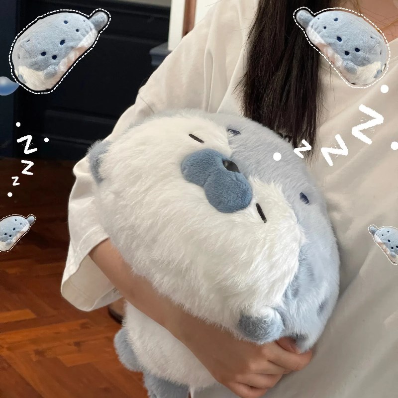 海豹玩偶公仔大号海獭睡觉抱毛绒抱枕可爱靠枕生日礼物送朋友闺蜜