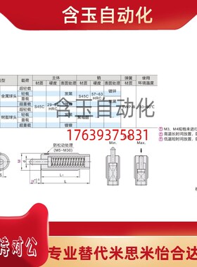 ZAP12-M3/M4/M5/M6M8-H1.5/H2/H3/H4/H5/H10定位柱 弹簧柱塞ZAP13