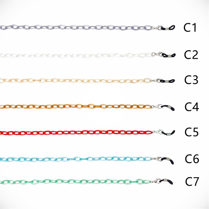 透明彩色亚克力口罩链挂绳防丢防滑可搭配时尚口罩防丢链挂脖绳