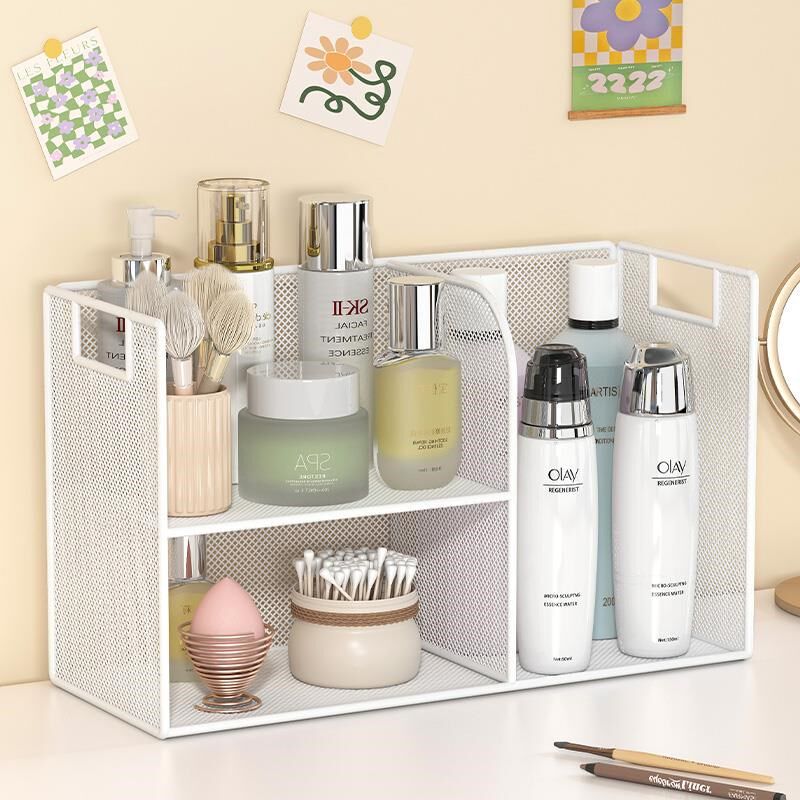 桌面收纳架书架办公室桌上多层收纳神器简易家用台面放书的置物架