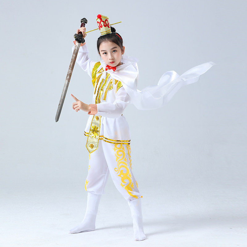 小众高货儿童古代士兵演出服将军盔甲兵马俑汉服男女童花木兰戏曲