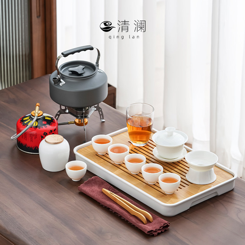 新款旅行茶具套组可携式包户外功夫车载野外露营烧水煮茶炉泡茶装,餐饮具,旅行茶具,淘宝优惠券,粉丝福利购,淘宝优惠卷