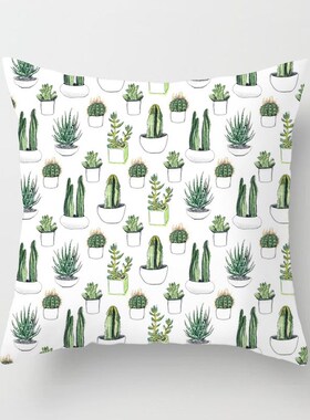 Cushion-Cover Decorative Pillows Throw Green Sofa Polyester