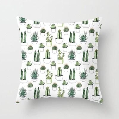 Cushion-Cover Decorative Pillows Throw Green Sofa Polyester