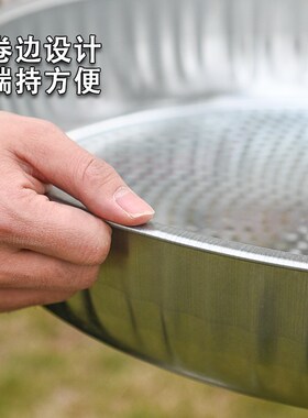 新品塑料筛子簸箕新料仿竹编收纳筐面粉筛米筛大簸箕晾晒多用花椒