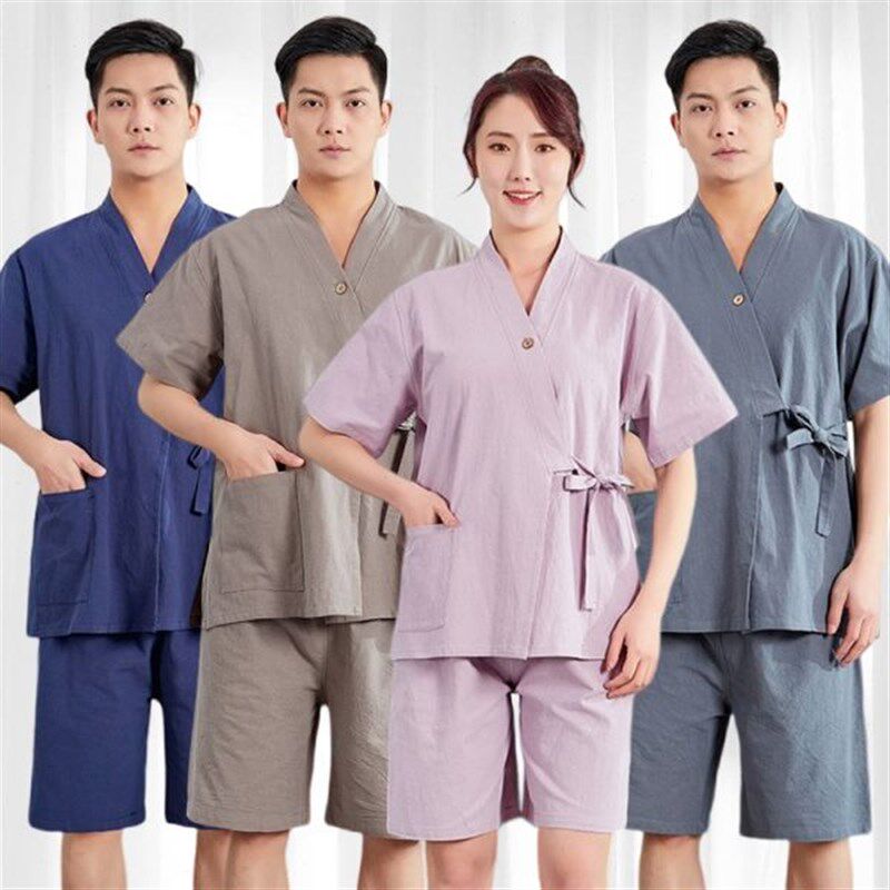 汗蒸服开衫女韩版可爱浴服情侣日式和服男大码桑拿服浴衣