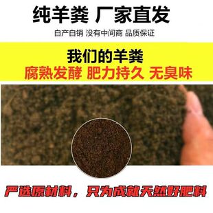 纯羊粪发酵有机肥料农家肥家用养花D种菜内蒙古营养土肥鸡粪100斤