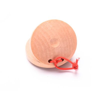 极速1Pcs Wooden Castanets Wood Percussion Musical Instrument