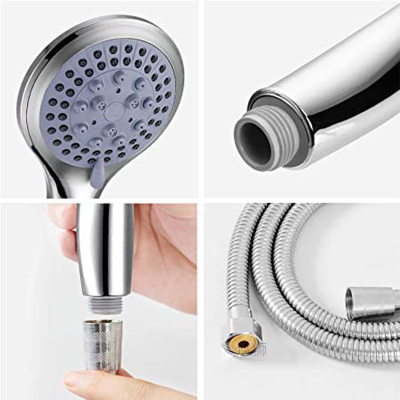 Zhangji Bathroom 5-Mode Shower Head Large Panel Water-Saving - 实物图