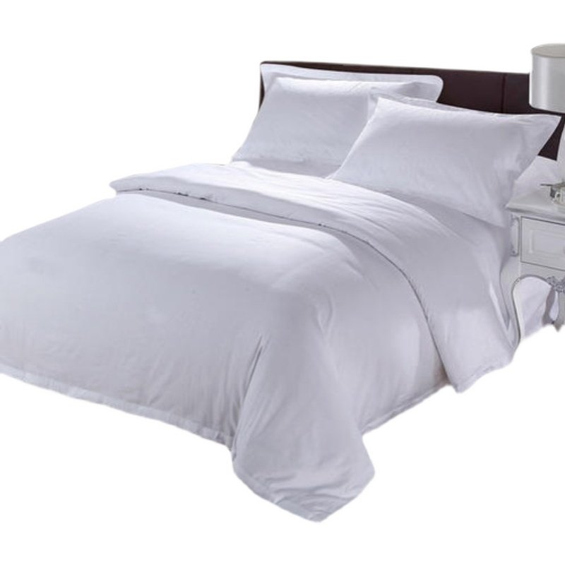 宾馆酒店床上用品四件套床笠简约三件套全棉床单白色被套枕套,床上用品,床品套件/四件套/多件套,淘宝优惠券,粉丝福利购,淘宝优惠卷