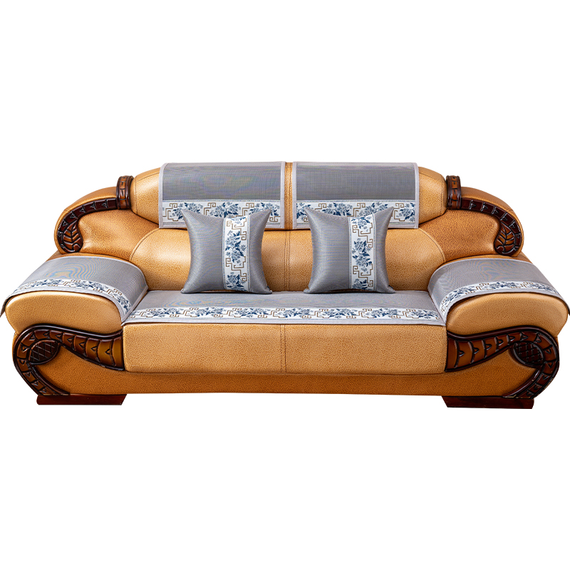 老式沙发垫夏季冰丝沙发套罩防滑欧式皮沙发专用夏天款凉席坐垫