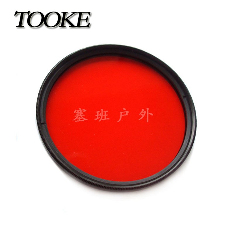 M67 M52红色滤镜RX100 A6000 G16 TG5 PT-058相机防水壳摄影67mm