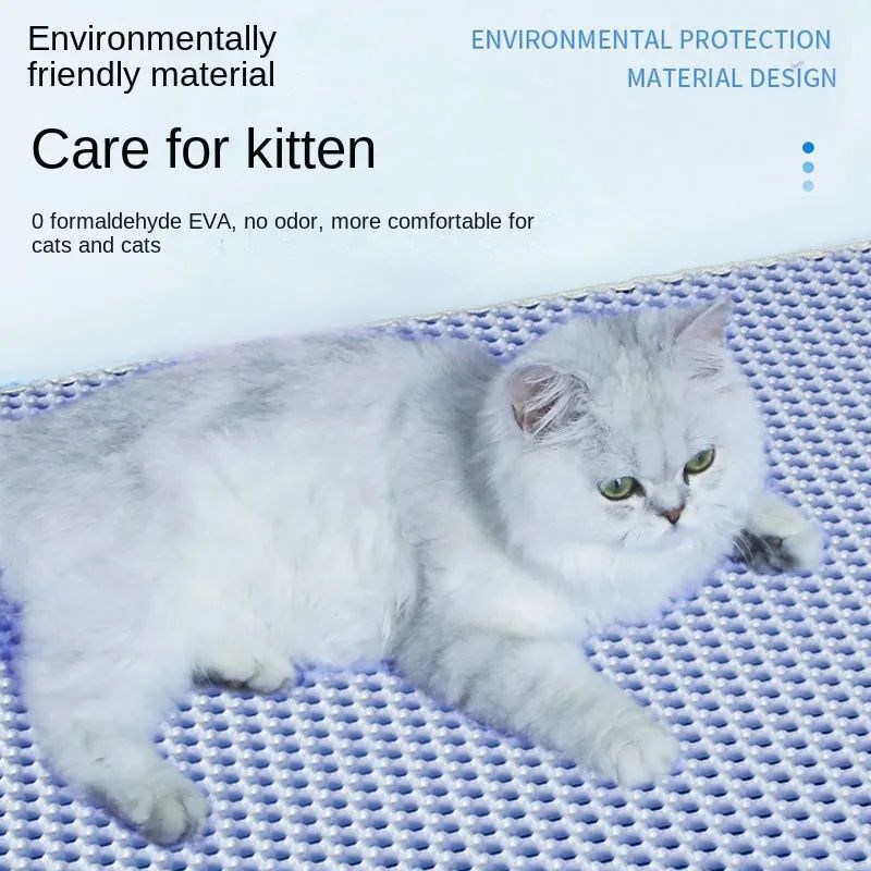 Breathable Cat Litter Mat Double Strainer Anti-flaking Absor