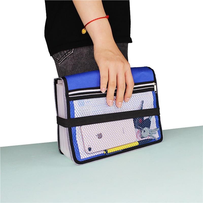 牛津布a5风琴包多层票单据文件夹收纳袋办公大容量单子分类整理夹