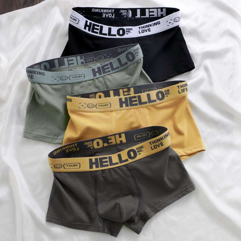 推荐Men's Underwear Cotton Boys' Boxers Youth Sports Bacteri