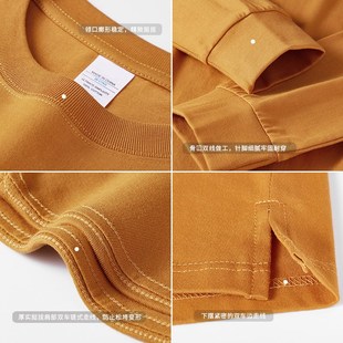 圆领t恤定制工作服长袖班服男女跑步运动文化衫印logo花图案