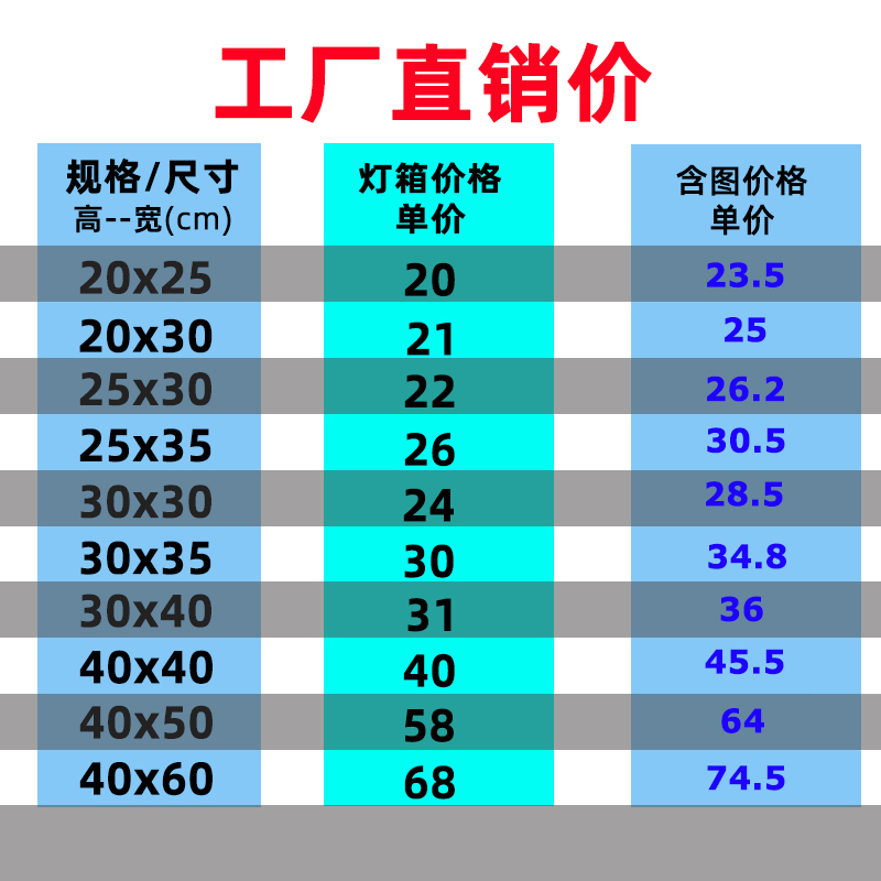 LED点菜牌 饭店发光菜谱超薄磁吸菜品菜单点餐挂墙展示牌灯箱定做