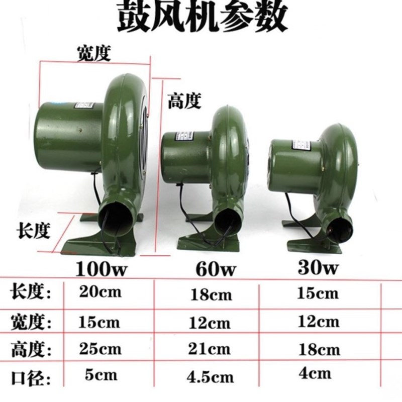 现货12v直流鼓风机家用220V户外烧烤交直流两用风机电瓶用 30W包