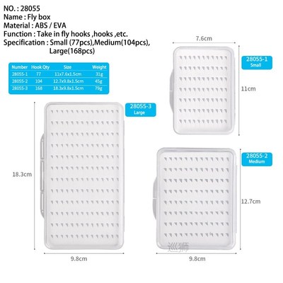 Leo Fly Hook Box 28055 Fly Fishing Hook Box With Foam Waterp