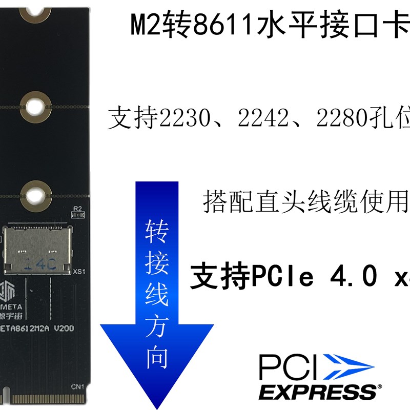 开源宇宙Oculink显卡坞笔v记本M2转PCIE4无损全速64GTS电缆