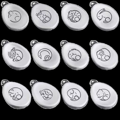 实心十二生肖999纯银吊坠男女款高级感饰品男生2024龙本命年项链