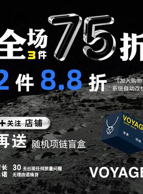 新品VOYAGE男生痞帅项链钛钢吊坠男士潮牌百搭男款链子配饰卫衣毛