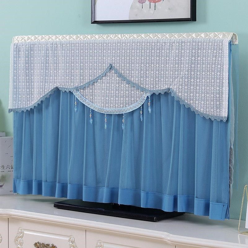 新款液晶电视机防尘罩开机不取电视罩套55寸65挂式75曲面台式蕾丝