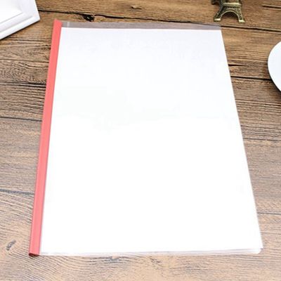 10Pcs A4 Size Clear Plastic File Document Folder Sliding Bar