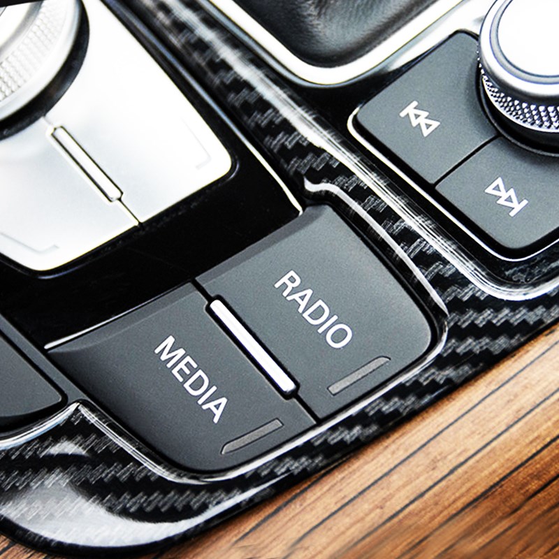 Carbon Fiber Gear Shift Panel Trim Frame Decorative Stickers