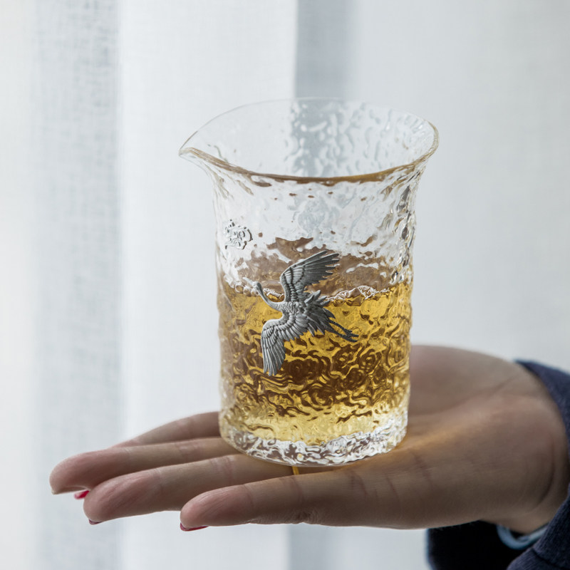 草木祠 仙鹤玻璃公道杯 加厚耐热玻璃分茶器过滤茶海茶漏茶具配件,餐饮具,公道杯,淘宝优惠券,粉丝福利购,淘宝优惠卷