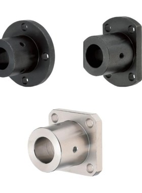 45钢镀镍加厚止动螺丝型导向轴支座方法兰固定座支撑座STHSN8/10/