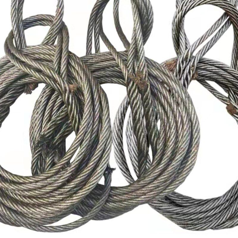 钢丝绳吊具吊索具起重工具手工插编编织编制带吊耳油性双扣钢丝江