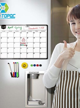 Planner Magnetic Calendar Whiteboard Notes Fridge Monthly Wi