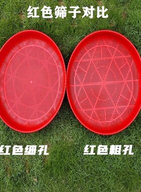 现货塑料筛圆筛土盆家用晒米孔子C簸箕形漏筛米簸箕晾干货花椒筛